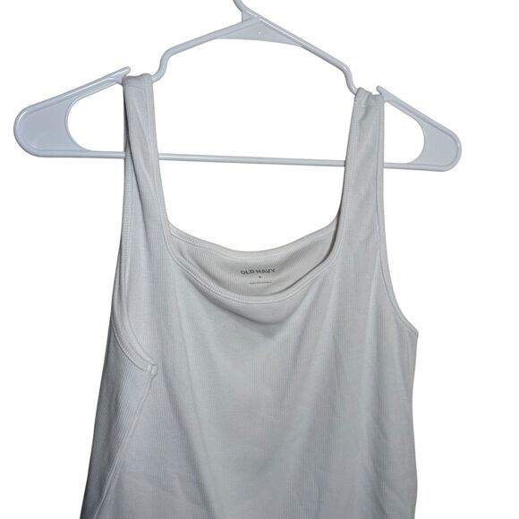 Old Navy Tank Top Women's XL Ribbed Square Neck Sleeveless Solid Basic Crop - Picture 2 of 9